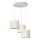 Chandelier on a string LOFT SHADE 3xE27/60W/230V white/gold