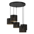 Chandelier on a string LOFT SHADE 5xE27/60W/230V black/gold