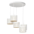 Chandelier on a string LOFT SHADE 5xE27/60W/230V white/gold