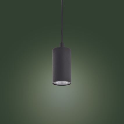 Chandelier on a string LOGAN BLACK 1xGU10/10W/230V