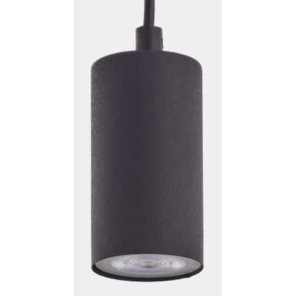 Chandelier on a string LOGAN BLACK 1xGU10/10W/230V