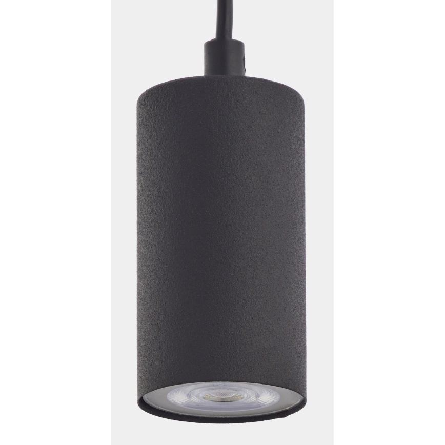 Chandelier on a string LOGAN BLACK 1xGU10/10W/230V