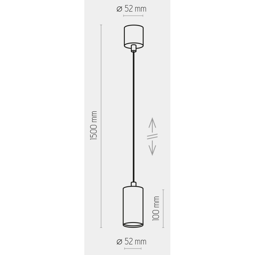 Chandelier on a string LOGAN BLACK 1xGU10/10W/230V
