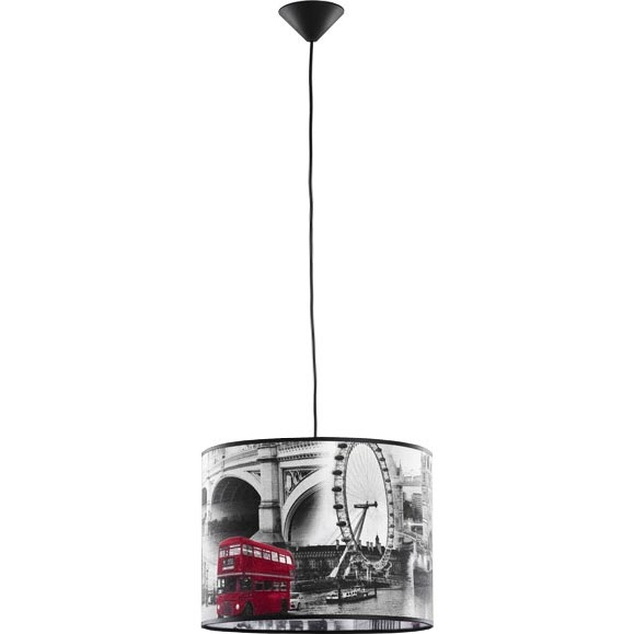 Chandelier on a string LONDON 1xE27/15W/230V grey