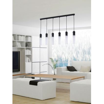 Chandelier on a string LOOK GRAPHITE 6xGU10/10W/230V