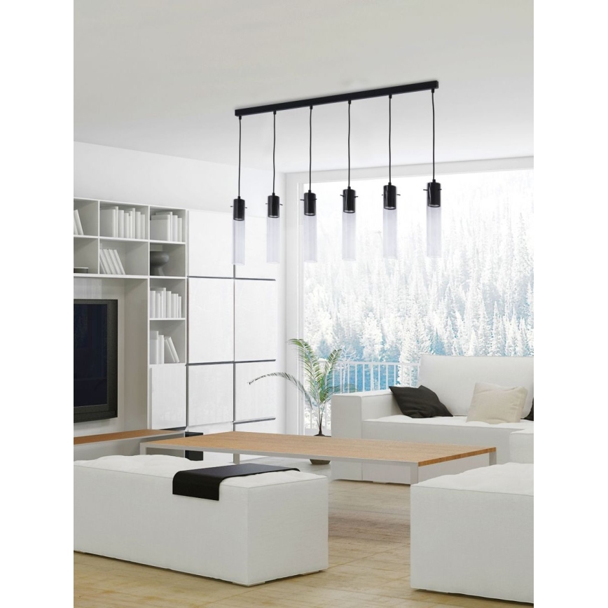 Chandelier on a string LOOK GRAPHITE 6xGU10/10W/230V