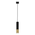 Chandelier on a string LOOPEZ 1xGU10/40W/230V black/gold