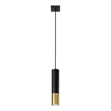 Chandelier on a string LOOPEZ 1xGU10/40W/230V black/gold
