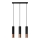 Chandelier on a string LOOPEZ 3xGU10/10W/230V black/copper
