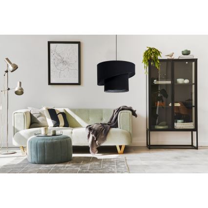 Chandelier on a string LORI 1×E27/60W/230V Black