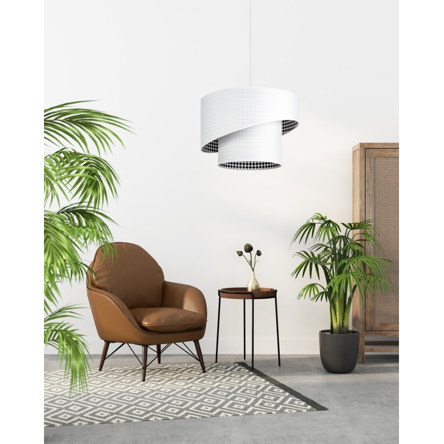 Chandelier on a string LORI 1×E27/60W/230V White