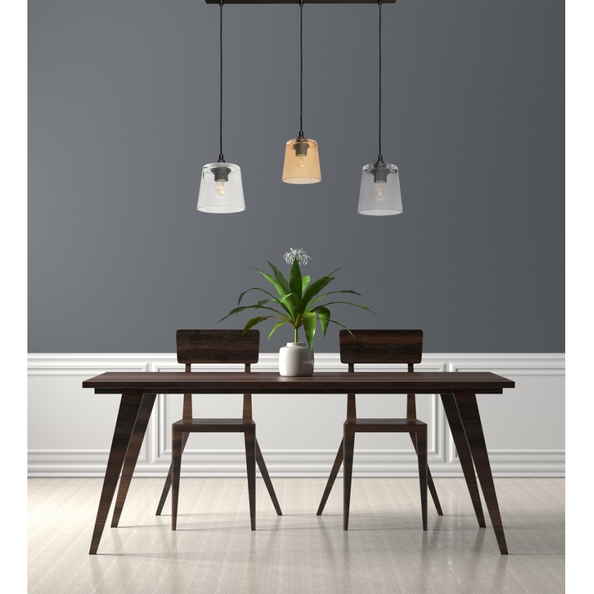 Chandelier on a string LUCEA 3xE27/15W/230V
