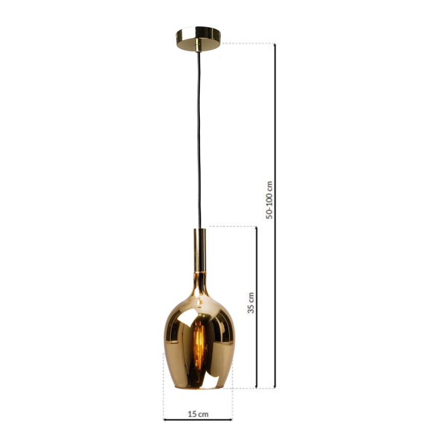 Chandelier on a string LUGANO 1xE14/40W/230V gold
