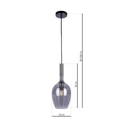Chandelier on a string LUGANO 1xE14/40W/230V grey