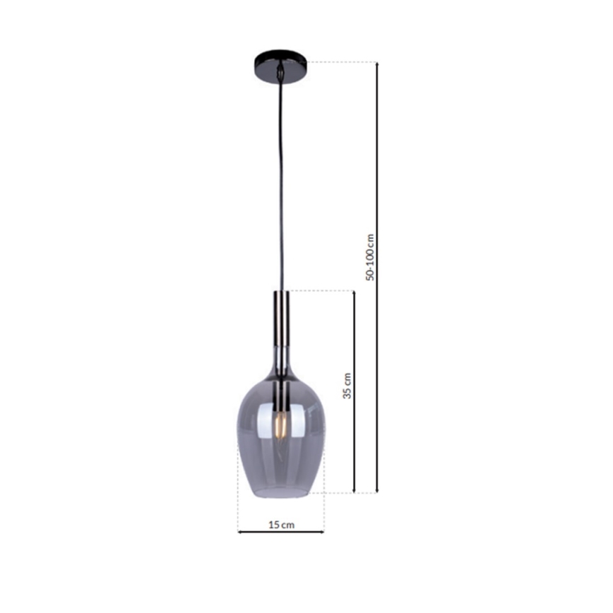 Chandelier on a string LUGANO 1xE14/40W/230V grey