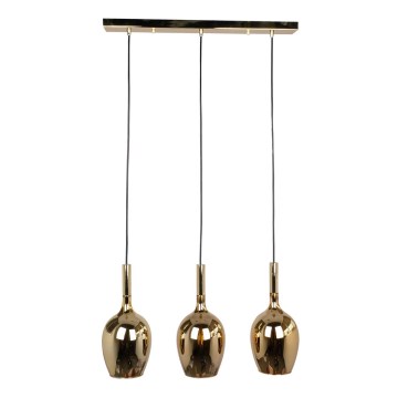 Chandelier on a string LUGANO 3xE14/40W/230V gold