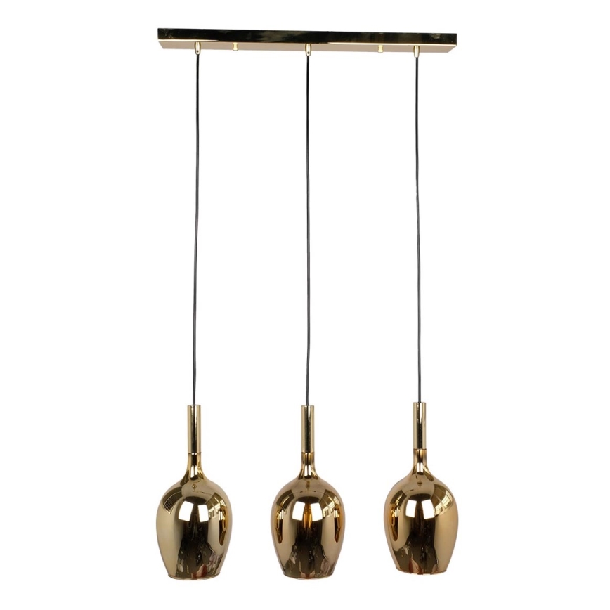 Chandelier on a string LUGANO 3xE14/40W/230V gold