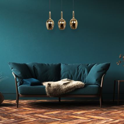Chandelier on a string LUGANO 3xE14/40W/230V gold