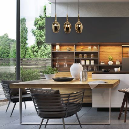Chandelier on a string LUGANO 3xE14/40W/230V gold