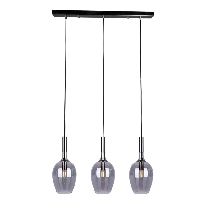 Chandelier on a string LUGANO 3xE14/40W/230V grey