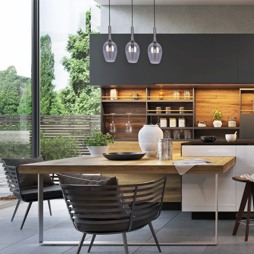 Chandelier on a string LUGANO 3xE14/40W/230V grey
