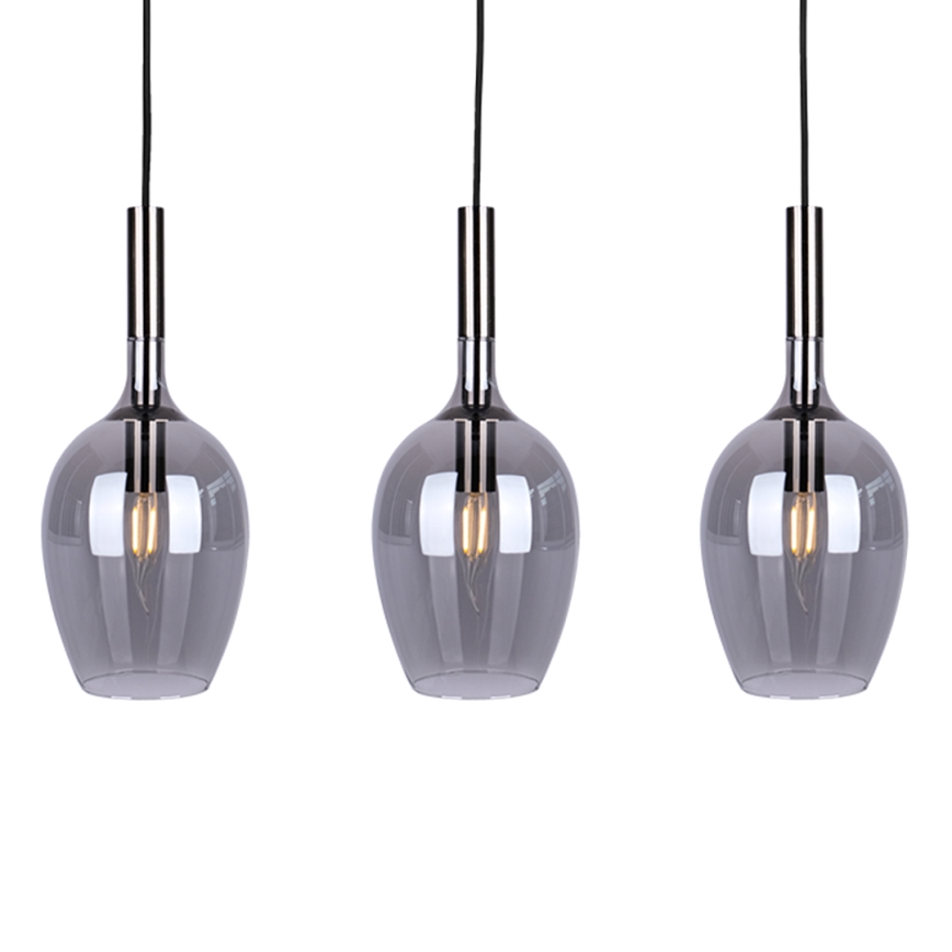 Chandelier on a string LUGANO 3xE14/40W/230V grey
