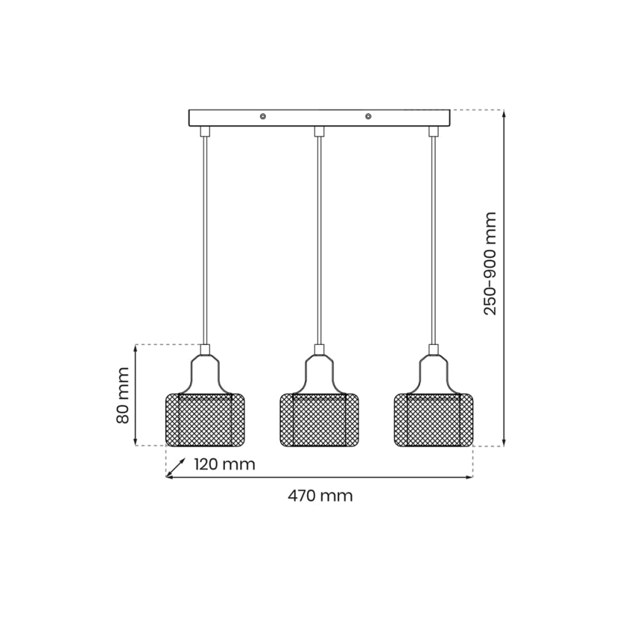 Chandelier on a string LUMI 3xG9/8W/230V