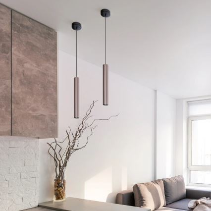 Chandelier on a string LUNGOMARE 1xGU10/10W/230V matte chrome