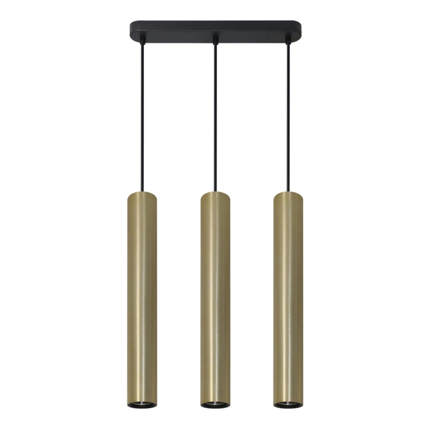 Chandelier on a string LUNGOMARE 3xGU10/10W/230V gold