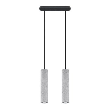 Chandelier on a string LUVO 2xGU10/40W/230V concrete/black