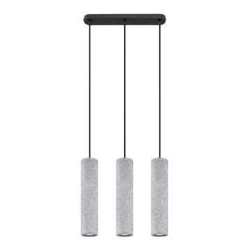 Chandelier on a string LUVO 3xGU10/40W/230V concrete/black
