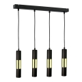 Chandelier on a string MAGNUMA 4xGU10/50W/230V black/gold