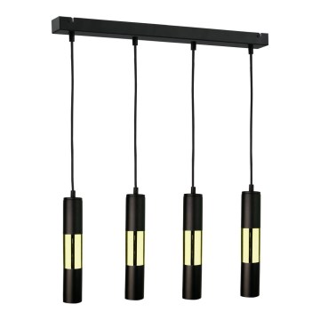 Chandelier on a string MAGNUMA 4xGU10/50W/230V black/gold