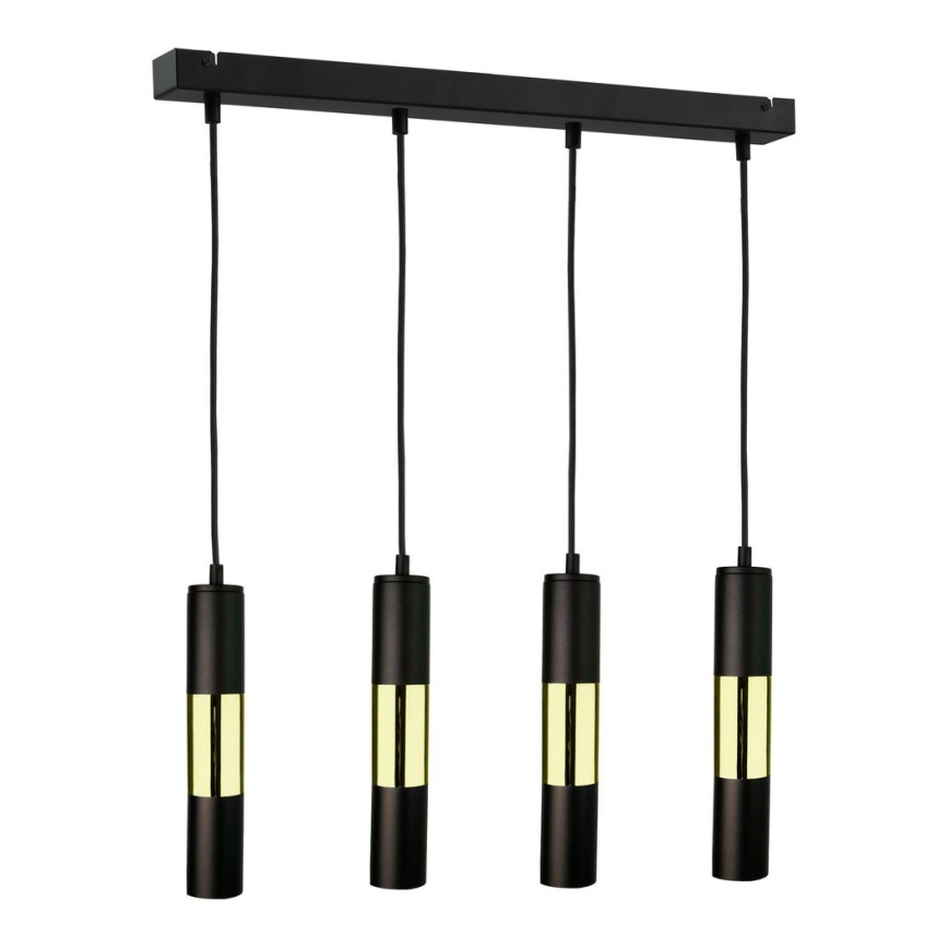 Chandelier on a string MAGNUMA 4xGU10/50W/230V black/gold