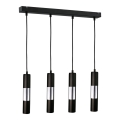 Chandelier on a string MAGNUMA 4xGU10/50W/230V black/shiny chrome