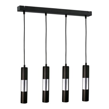 Chandelier on a string MAGNUMA 4xGU10/50W/230V black/shiny chrome