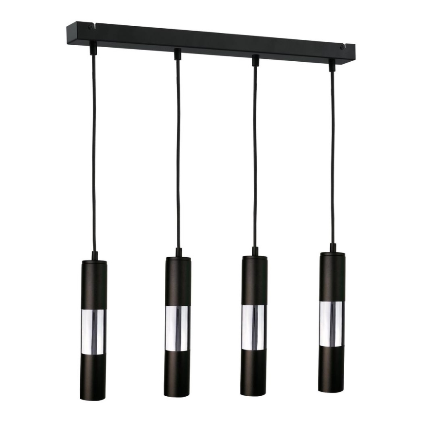 Chandelier on a string MAGNUMA 4xGU10/50W/230V black/shiny chrome