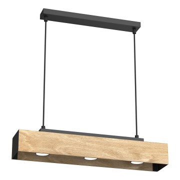 Chandelier on a string MAISON 3xGU10/8W/230V brown/oak