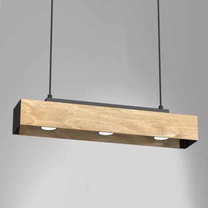 Chandelier on a string MAISON 3xGU10/8W/230V brown/oak