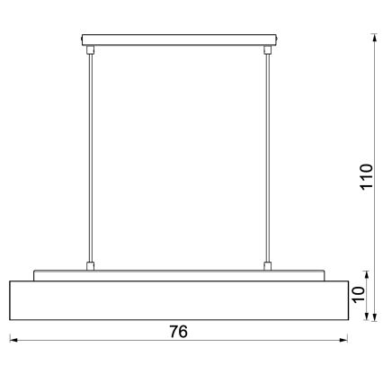 Chandelier on a string MAISON 4xGU10/8W/230V brown/oak