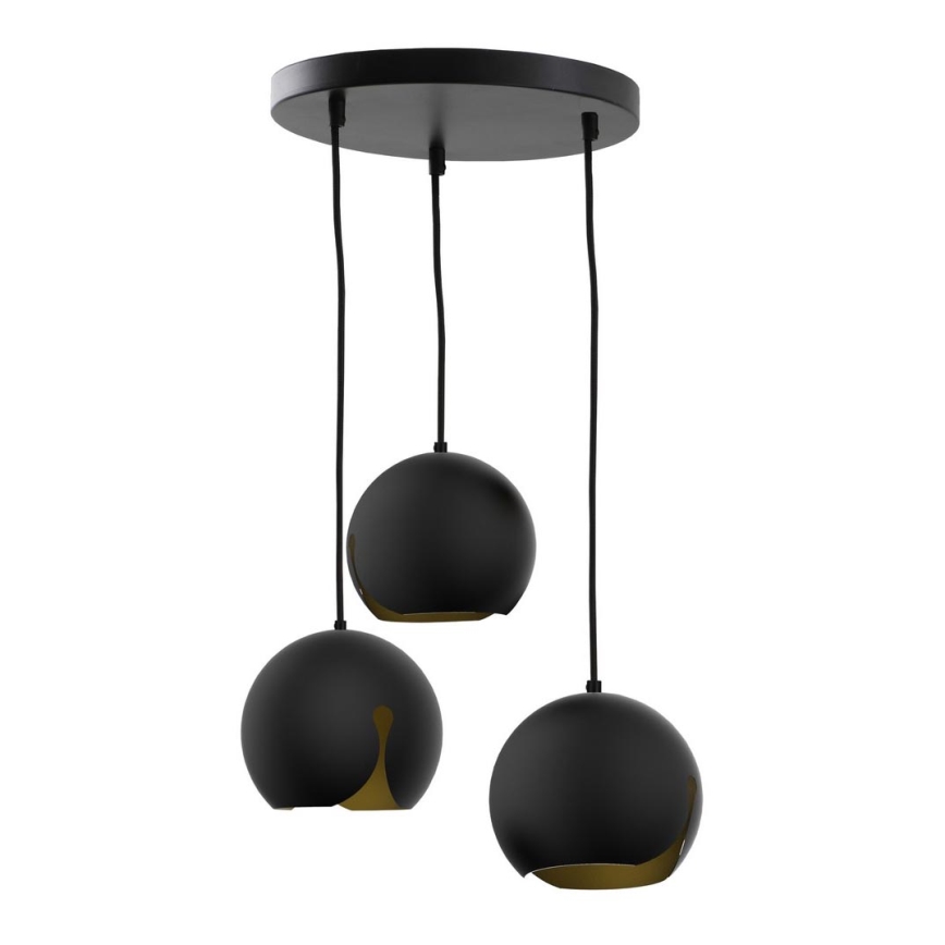 Chandelier on a string MALAG 3xE27/60W/230V black