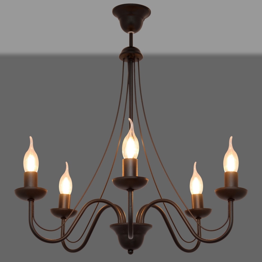Chandelier on a string MALBO II 5xE14/10W/230V