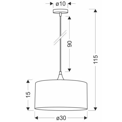 Chandelier on a string MALOTO 1xE27/60W/230V green