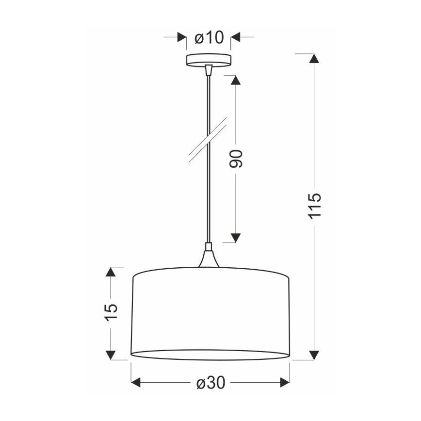Chandelier on a string MALOTO 1xE27/60W/230V green