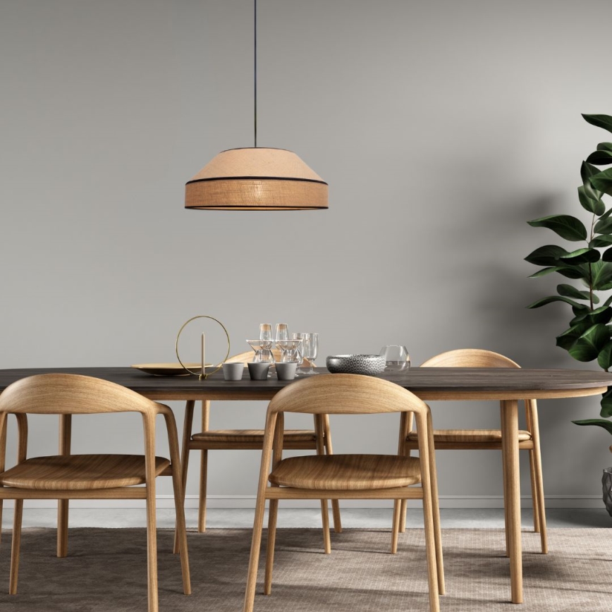 Chandelier on a string MANISO 1xE27/60W/230V d. 45 cm beige