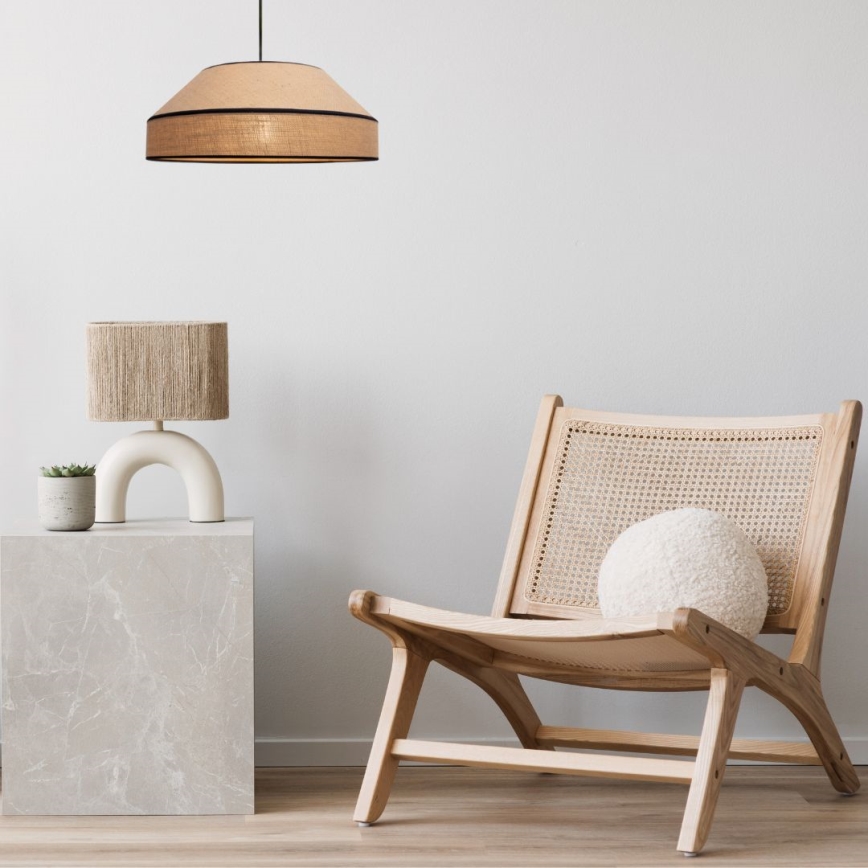 Chandelier on a string MANISO 1xE27/60W/230V d. 45 cm beige