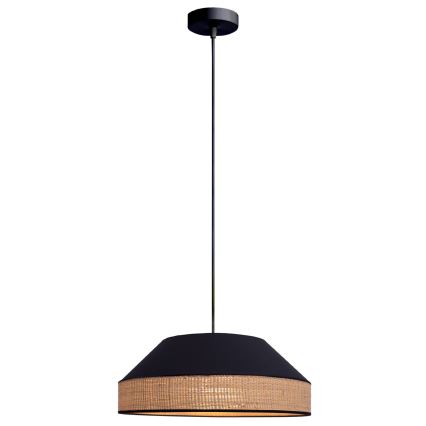 Chandelier on a string MANISO 1xE27/60W/230V d. 45 cm black/beige