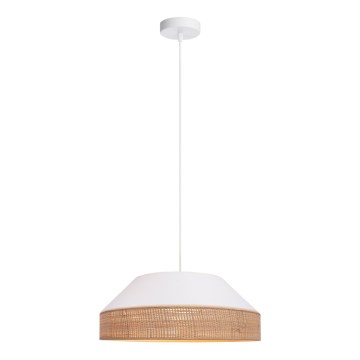 Chandelier on a string MANISO 1xE27/60W/230V d. 45 cm white/beige