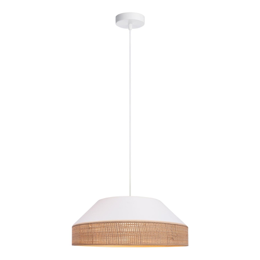 Chandelier on a string MANISO 1xE27/60W/230V d. 45 cm white/beige