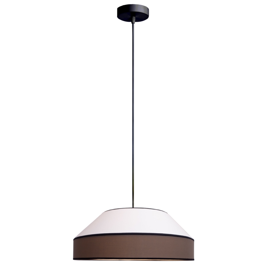 Chandelier on a string MANISO 1xE27/60W/230V d. 45 cm white/brown